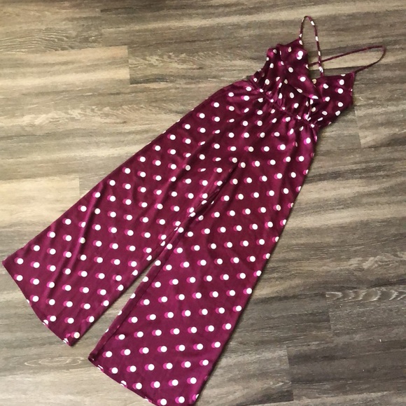 Victoria's Secret Other - XS Victorias Secret Polka Dot PJ Jumpsuit